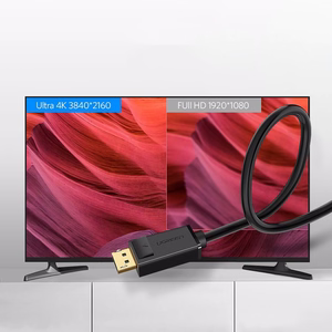 Kabeļa Ugreen DP102 no DisplayPort uz DisplayPort 1.0m melns