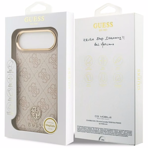 Guess 4G Strass Logo MagSafe Case for iPhone Air - Pink