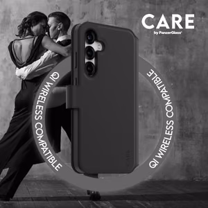 CARE by PanzerGlass Funkcionālais Tango 2in1 maku viedtālruņa apvalks Samsung Galaxy S25+ - Melns