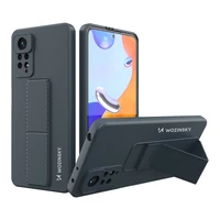 Wozinsky Kickstand Case silikona viedtālruņa apvalks ar statīvu Xiaomi Redmi Note 11 Pro tumši zils