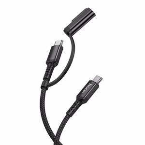 Kabelis 2in1 USB C uz USB C / Mag3 Hoco 240W 1,8 m U142 melns