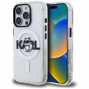 Karl Lagerfeld IML Choupette Sketch Logo MagSafe Maciņš iPhone 16 Pro Max - caurspīdīgs