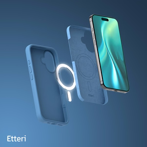 Etteri Silikona mag futrālis iPhone 16 Plus 6,7" tumši zils