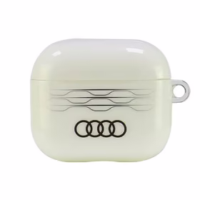 Audi IML ģeometrisks raksts AirPods 3 apvalks - balts