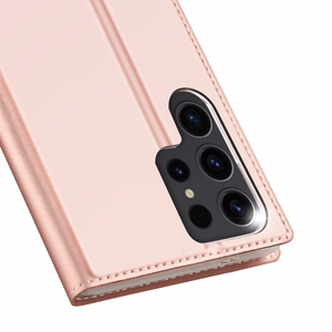 Dux Ducis Skin Pro viedtālruņa apvalks Samsung S24 Ultra ar atloku - rozā