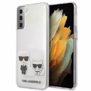 Karl Lagerfeld Karl&Choupette apvalks Samsung Galaxy S21+ - caurspīdīgs