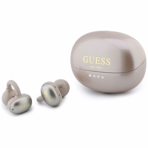 Bezvadu austiņas OWS Guess Metalic Finish Electropated Parts Classic Logo, rozā