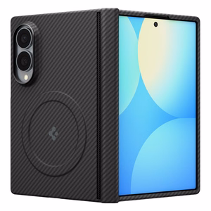 Spigen AirSkin Aramid MagFit MagSafe maciņš, paredzēts Samsung Galaxy Z Fold 8, melns