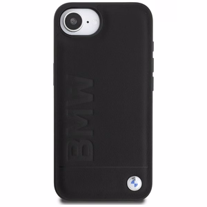 BMW Ādas karstais zīmogs iPhone 16e apvalks - melns