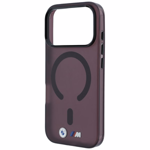 BMW M IML Frosted Metal Logo & Trims MagSafe maciņš modelim iPhone 17 Pro / 18 Pro – bordo