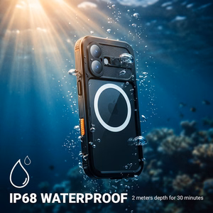 Crong Seal Cover IP68 ūdensizturīgs vāciņš ierīcei iPhone 17, melns