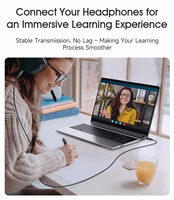 Dudao L12S AUX kabelis mini ligzda 3.5mm 1m 3 kontaktu stereo - melns