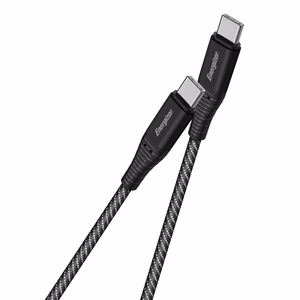Energizer Ultimate C541CKBK USB-C–USB-C uzlādes un datu kabelis, 2 m, 100 W, melns