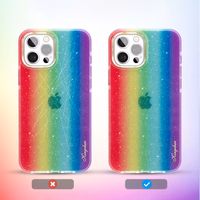 Kingxbar Ombre galinājs apvalks iPhone 12 Pro Max daudzkrāsains