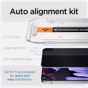 Spigen Glas.TR "Ez Fit" Privacy HD 2 komplekts privātuma stikls Google Pixel 9 / 9 Pro
