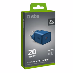 SBS TETRGAN1C20B 20W GaN Зарядное устройство с Power Delivery - синий