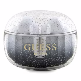 Guess Glitter Gradient TWS Bluetooth austiņas ar ENC uzlādes staciju - melnas