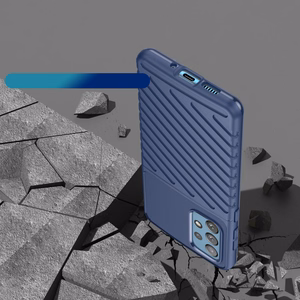 Thunder viedtālruņa apvalks elastīgs bruņu apvalks Samsung Galaxy A73 zila