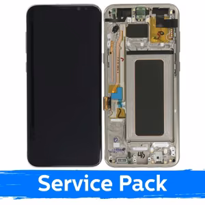LCD displejs saderīgs ar Samsung G955 S8 Plus ar rāmi / zeltains / (Service Pack)