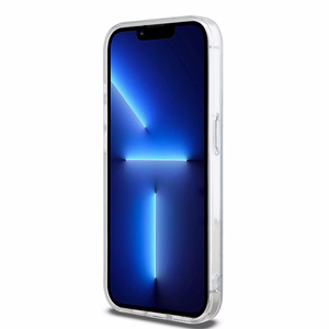 DKNY IML mono un svītrainais magnētiskais viedtālruņa apvalks iPhone 15 Pro – zils