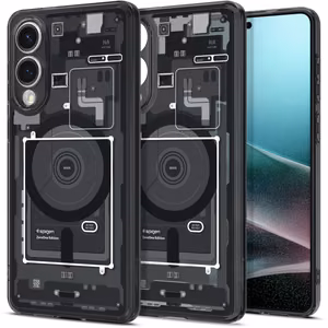 Spigen Ultra Hybrid Mag viedtālruņa apvalks ar MagSafe Samsung Galaxy S25 Edge ar apdruku - melns