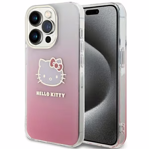 Hello Kitty IML Gradient Electrop Kitty Head viedtālruņa apvalks iPhone 13 Pro Max - rozā