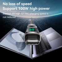 Yesido adapteris OTG GS24 - Type C (tēviņš) uz Type C (mātīte) - ar LCD displeju melns