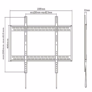 Fixed TV wall mount for displays 60“-100“
