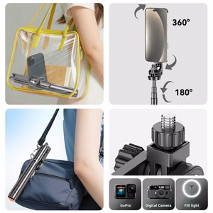 Blavec Selfie Stick Aluminium Fusion P-12 Magsafe Auto pop statīvs + tālvadības pults 1,60 m (SSFP12-MTRAPB160) melns