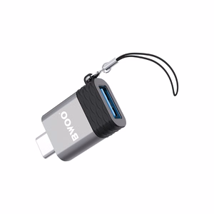 BWOO adapteris USB - USB-C pelēks OTG BZ-35