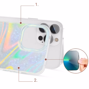 Kingxbar Shell Series роскошный элегантный чехол для iPhone 13 Pro перламутрово-мятный