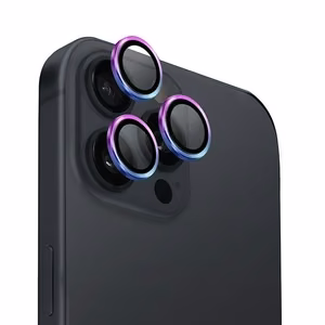 Uniq Optix Alumīnija Kameras Lēcas Aizsargs iPhone 16 Pro 6.3" / 16 Pro Max 6.9" varavīksnes kameras lēcas stikls ar aplikatoru