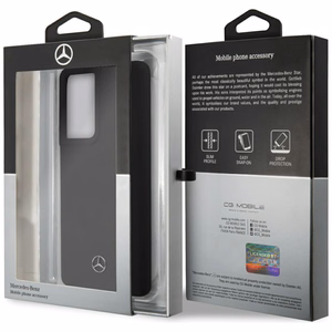 Viedtālruņa apvalks Mercedes Silikona Line apvalks Samsung Galaxy S21 Ultra melns