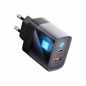 FORCELL F-ENERGY GaN VT-39 pelēks ceļojuma lādētājs Type C + USB A PD QC4.0 4A 45W ar PD