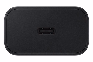 Oriģināls Samsung EP-T2510XBEGEU USB-C PD 25W GaN lādētājs ar USB-C uz USB-C kabeli, melns, blisteris