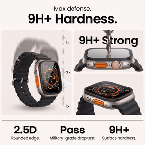 Tech-Protect rūdīts stikls 2 gab. Apple Watch Ultra 49mm melns