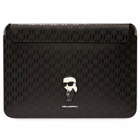 Karl Lagerfeld Saffiano Monogramma Ikonik apvalks 14" klēpjdatoram - melns