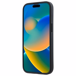 DKNY Quilted Stack Logo viedtālruņa apvalks iPhone 15 - melns