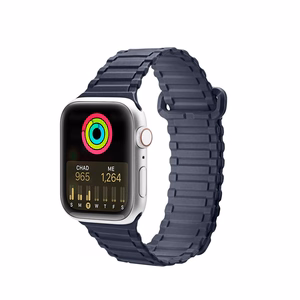 Dux Ducis siksniņa (bruņota versija) Apple Watch Ultra, SE, 9, 8, 7, 6, 5, 4, 3, 2, 1 (49, 45, 44, 42 mm) silikona magnētiskā aproce zila