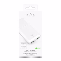 Portatīvais lādētājs Puro DAILY 10 PLUS 10000mAh 2x USBA / 1x USB-C 22.5W - balta