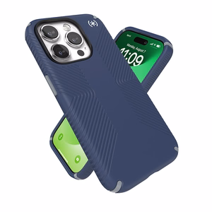 Speck Presidio2 Grip vāciņš ierīcei iPhone 15 Pro, “Coastal Blue / Dust Grey” krāsā