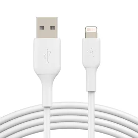 USB kabelis Belkin Boost Charge no USB-A uz Lightning 1,0 m, balts