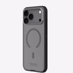 Nillkin Super Frosted Shield Pro магнитный Чехол совместимый с MagSafe для iPhone 17 Pro Max - полупрозрачный чёрный