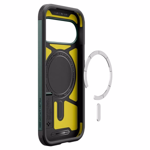 Spigen Tough Armor Mag MagSafe maciņš, paredzēts Google Pixel 11, tumši zaļš