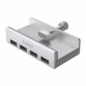 Orico MH4PU centrmezgls ar skavu 4x USB-A 3.0 sudrabs