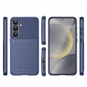 Pērkona apvalks Samsung Galaxy S25+ silikona bruņu vāks - zils