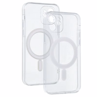 TEL PROTECT Magnētiskais silikona apvalks Iphone 12 caurspīdīgs
