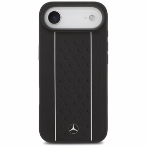 Mercedes Ādas Zvaigznes Raksts Svītras Magnētiskais viedtālruņa apvalks iPhone Air - melns