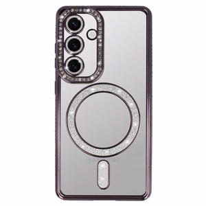 Viedtālruņa apvalks Bling Magsafe Samsung Galaxy A26 5G violets (m)