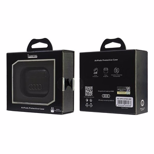 Audi ādas vāciņš ar lielu logotipu AirPods 3 - melns